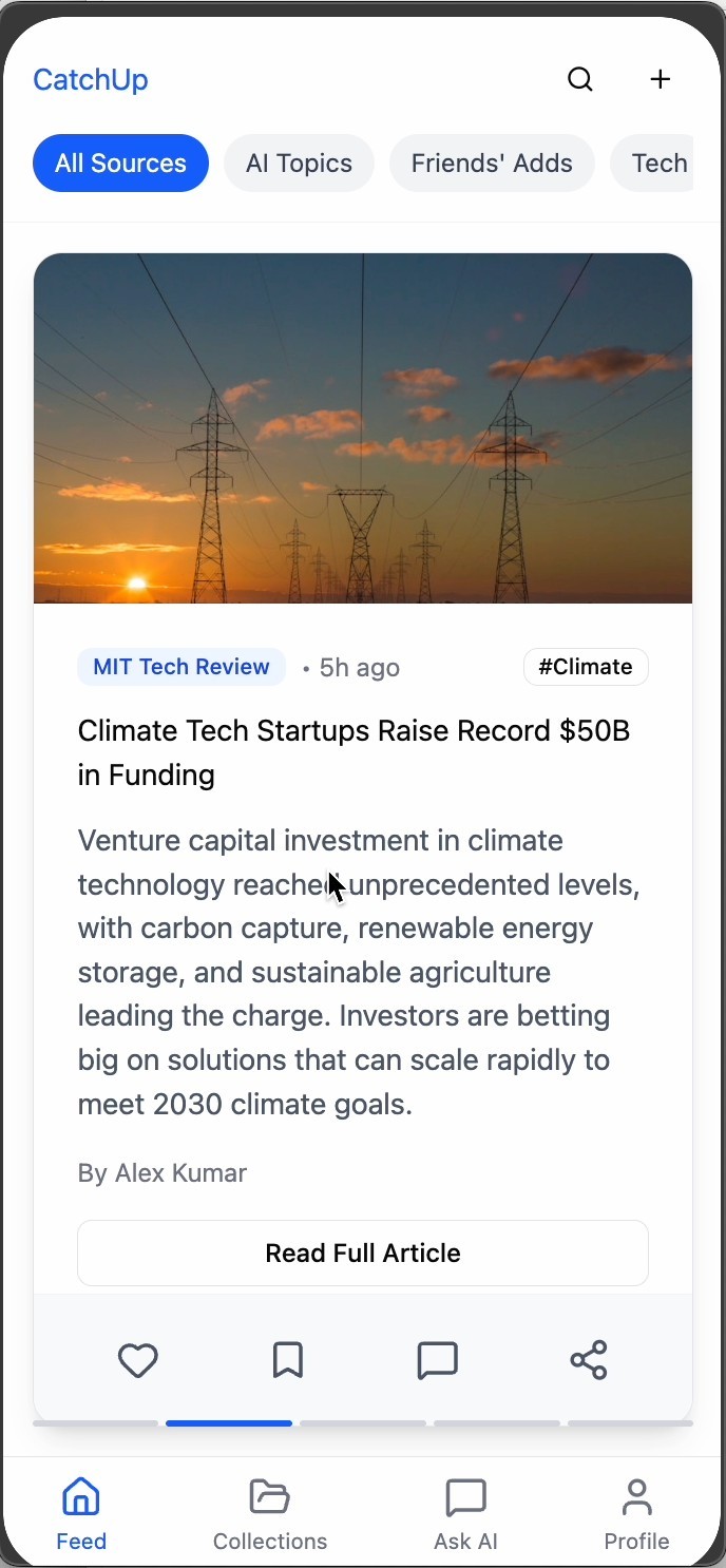 CatchUp feed — MIT Tech Review climate article